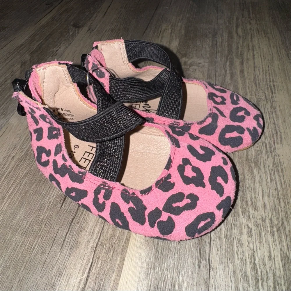 Monkey Feet Pink Leopard Baby Sandals
